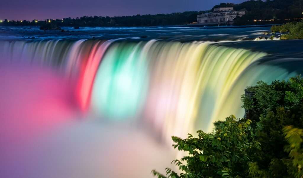 Colorful Lighting niagara falls