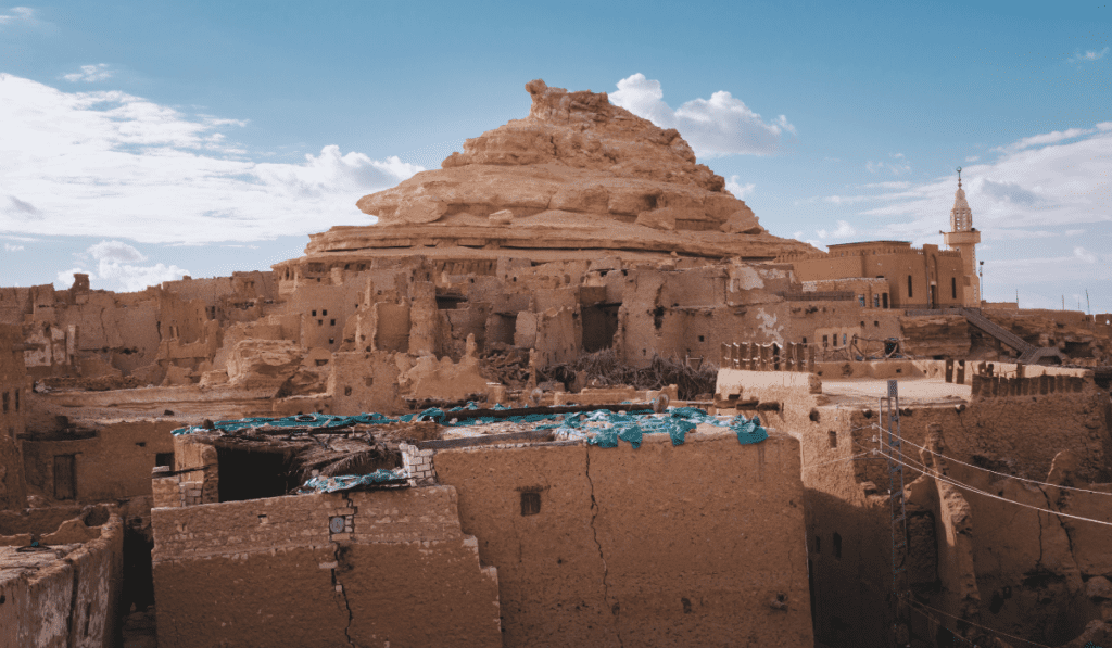 Shali Fortress A stunning view of Shali Fortress, showcasing the ancient ruins of Siwa Oasis Egypt rich history and cultural heritage