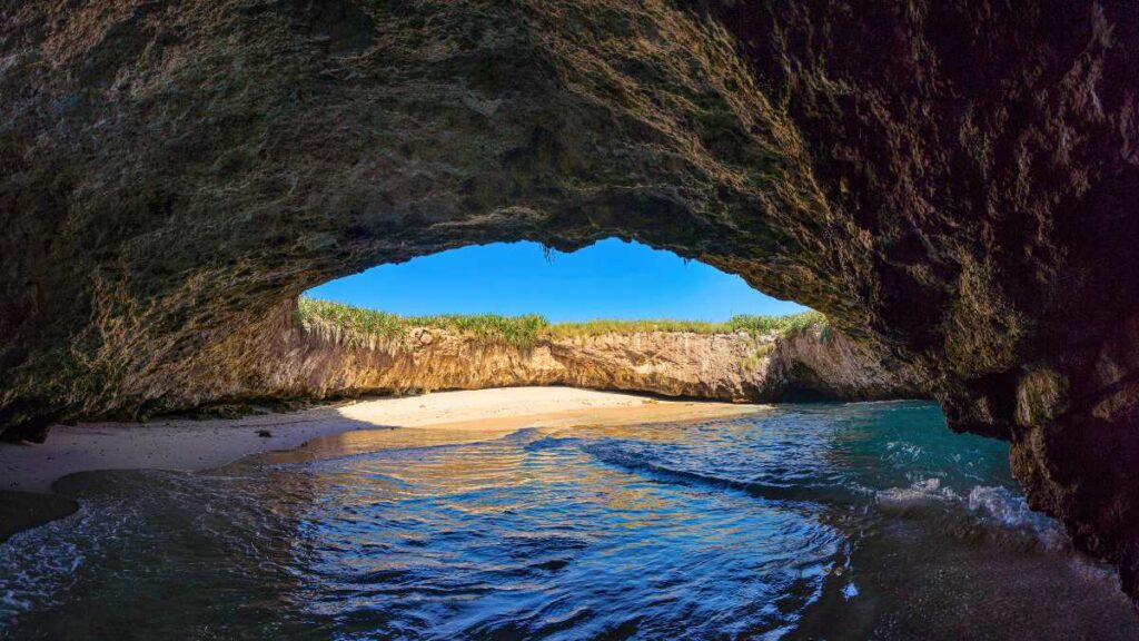 Hidden Beach Playa del Amor at Marietas Islands Mexico