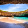 Hidden Beach Playa del Amor at Marietas Islands Mexico